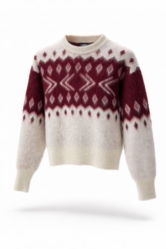 Knitwear Beige-Burgundy 