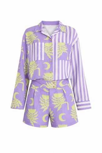Set Shirt & Shorts Purple