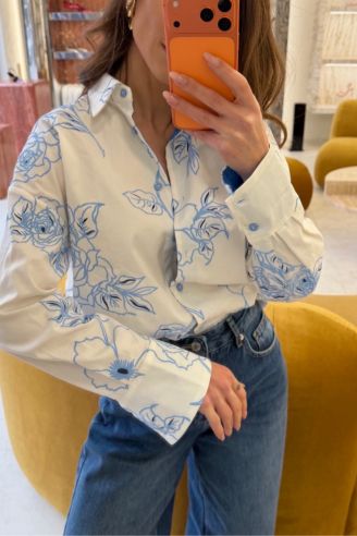 Shirt White-Blue 