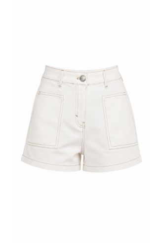 Denim Shorts Beige