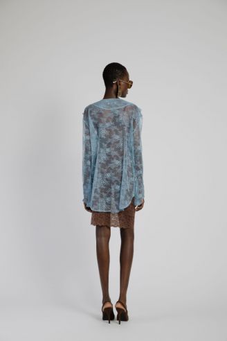 Lace Shirt Baby Blue