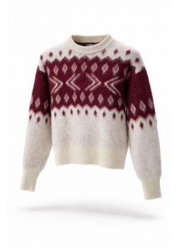 Knitwear Beige-Burgundy 