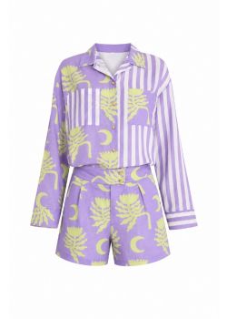 Set Shirt & Shorts Purple