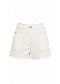 Denim Shorts Beige