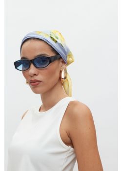 Scarf Indigo/Yellow Floral